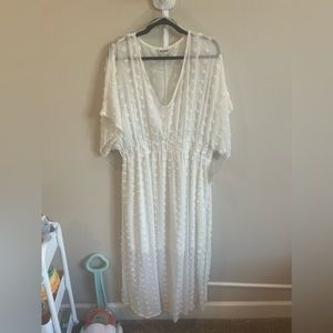 Plus size white dress